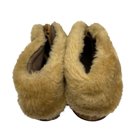 B MAKOWSKY Wedge Suede BF NELLIE Ankle Booties Real Leather Shoes Sherpa sz 10 W - Picture 7 of 16